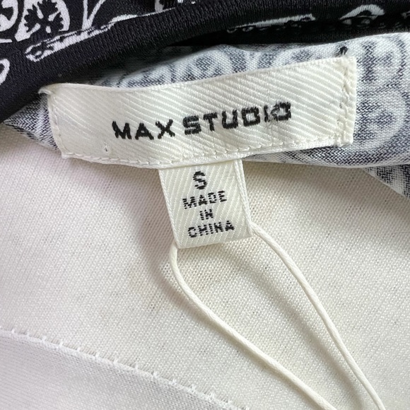 Max Studio Black & White Tile Print Sleeveless Maxi Dress With Pockets Size S - Picture 6 of 7